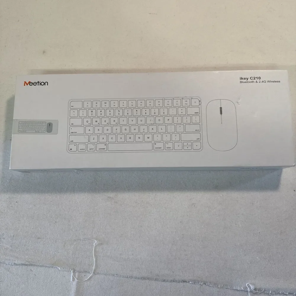 NEW Meetion Ikey C210 Wireless Bluetooth Keyboard and Mouse. White‎ New In Box